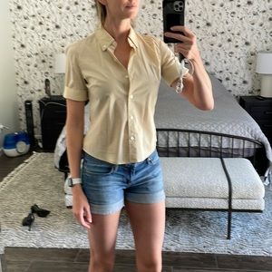 J Crew Tan Shirt Sz Small Perfect Condition